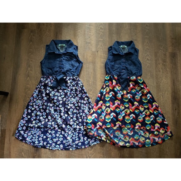 Girls Sz 4 Total Girl Twins Sleeveless Summer Dresses - Picture 1 of 4